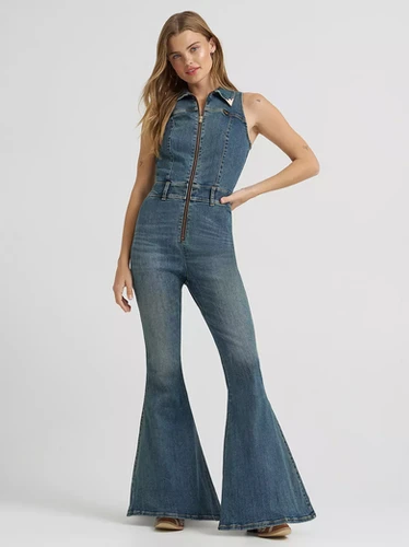 Wrangler X Lainey Wilson Sleeveless Denim Catsuit | The Cowboys Choice