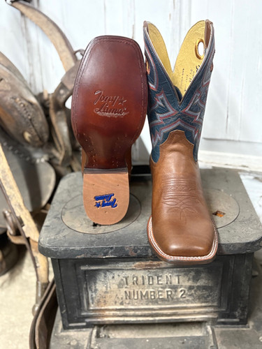 Tony Lama Men's Lars Honey Teal Cowhide Boot RN3518 | The Cowboys