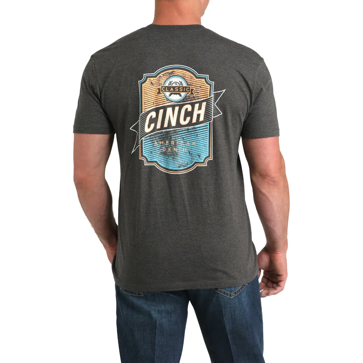 Cinch Men's Charcoal Grey American Denim T-Shirt