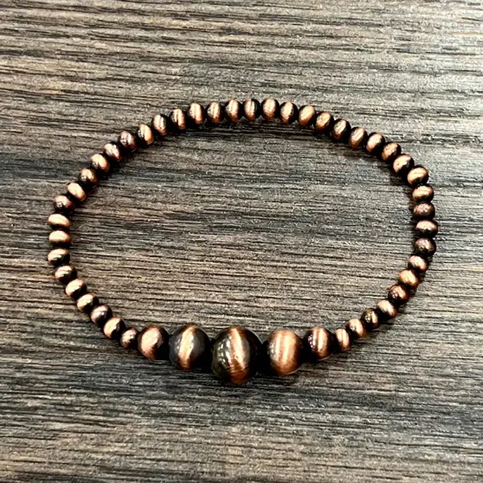 Copper Navajo Pearl Style Bracelet
