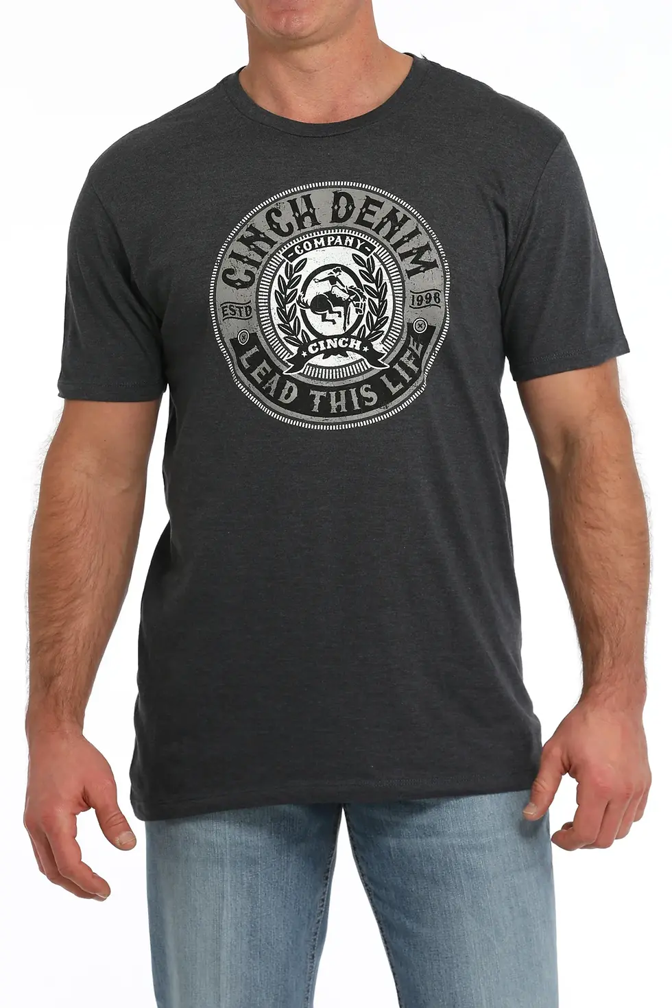 Cinch Men's Navy Logo T-Shirt