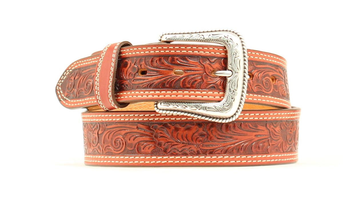 Floral Embossed 1.5" Belt