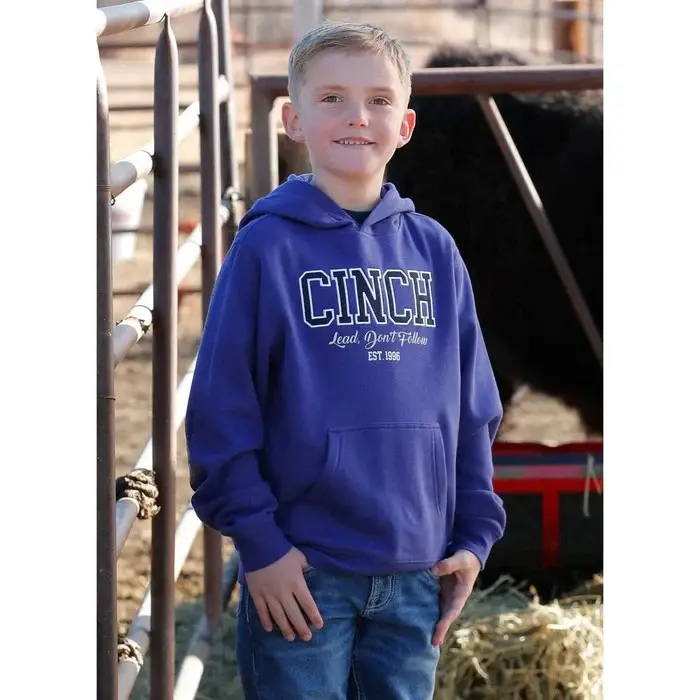 Cinch Boys Lead Don't Follow Purple Pullover Hoodie