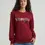 Thumbnail: Wrangler Ladies Burgundy Logo Crewneck Sweatshirt