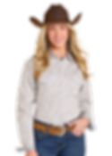 Panhandle Roughstock Ladies Beige Snap Western Shirt