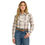 Thumbnail: Wrangler Ladies Retro Cream Plaid Snap Shirt