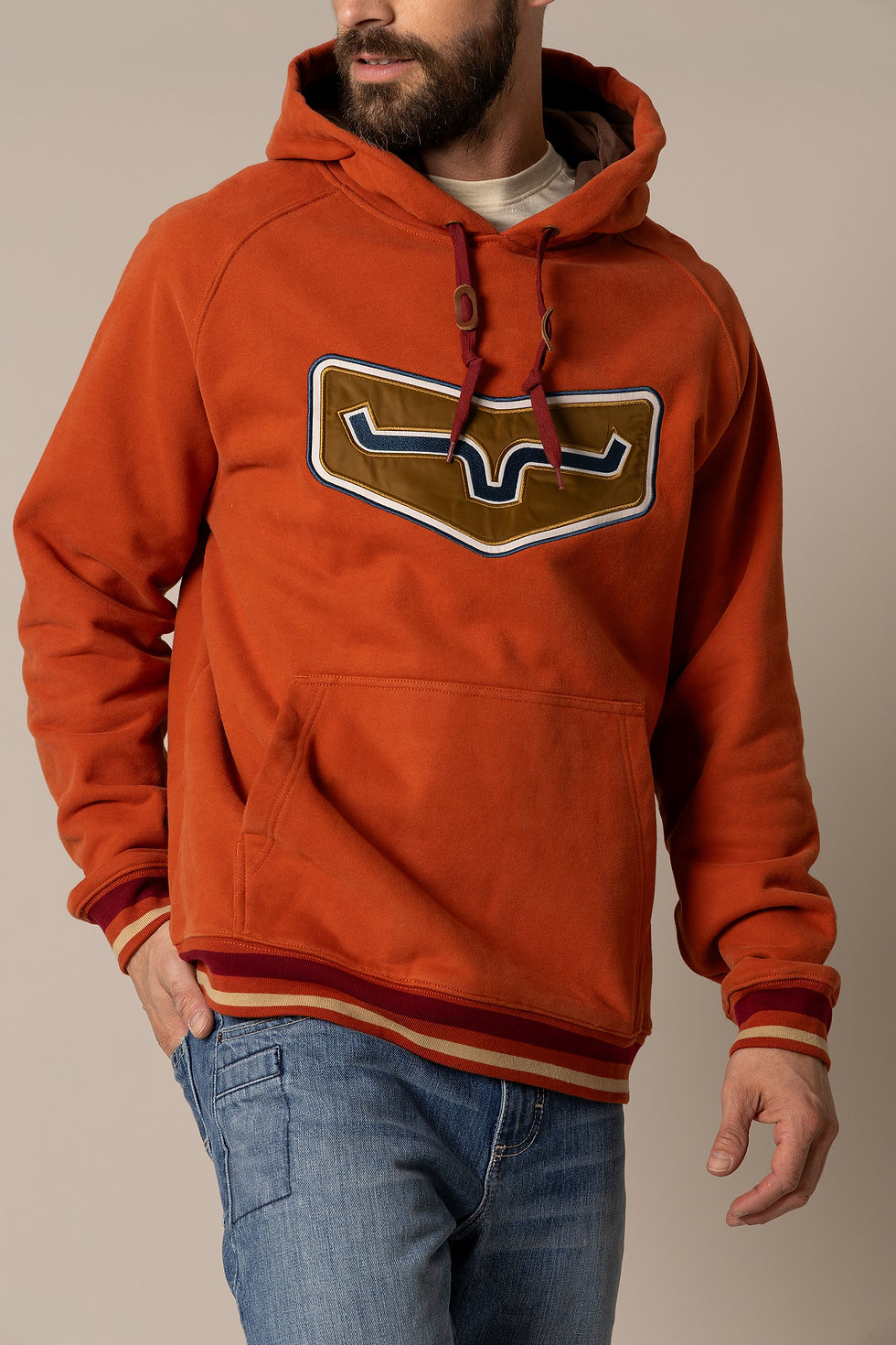 Thumbnail: Kimes Men's Cannons Brick Red Hoodie