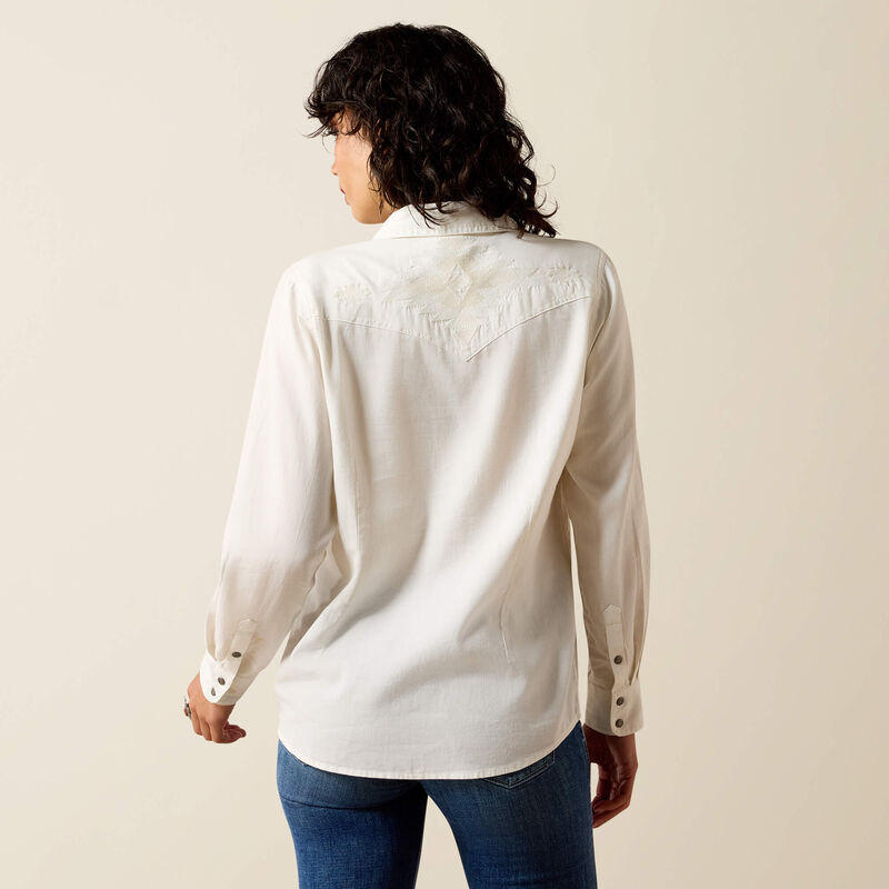 Thumbnail: Ariat Ladies Bianca Cream Snap Western Shirt