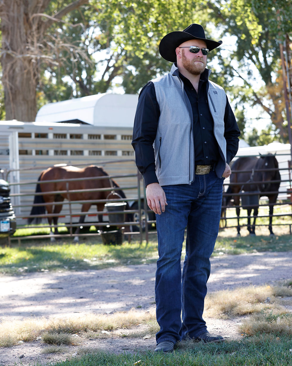 Thumbnail: Cinch Men's Grey Bonded Vest