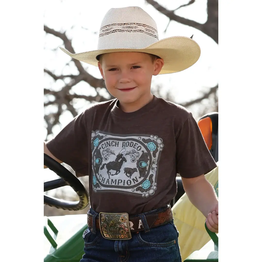 Cinch Boys Brown Graphic T-Shirt