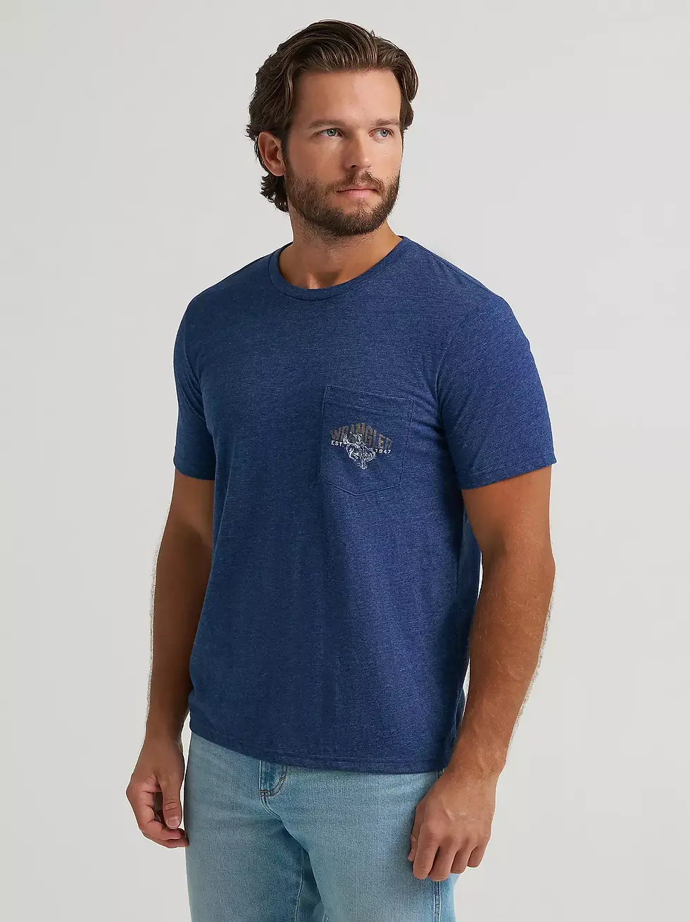 Thumbnail: Wrangler Men's Blue Back Graphic T-Shirt