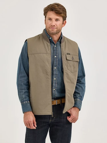 Wrangler Men's Quilt Lined Rancher Vest | The Cowboys Choice