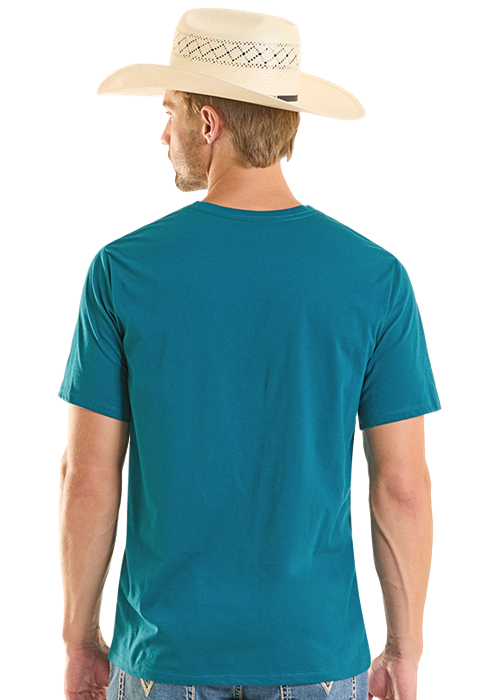 Thumbnail: Rock & Roll Teal "Yee-Haw" Graphic T-Shirt