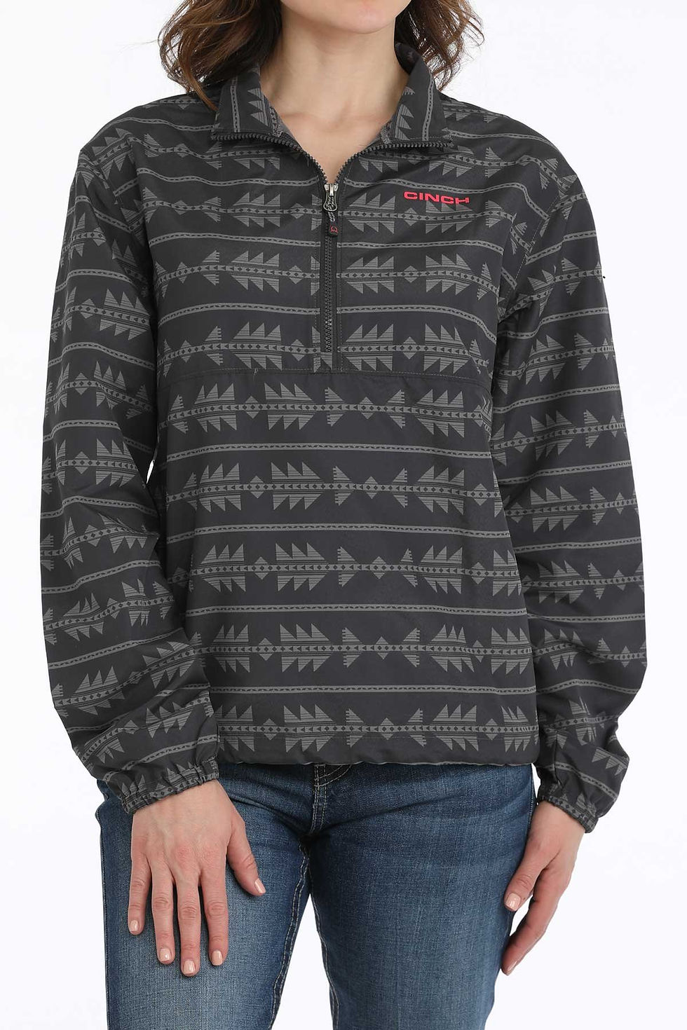 Cinch Ladies Southwest Print 1/2 Zip Windbreaker