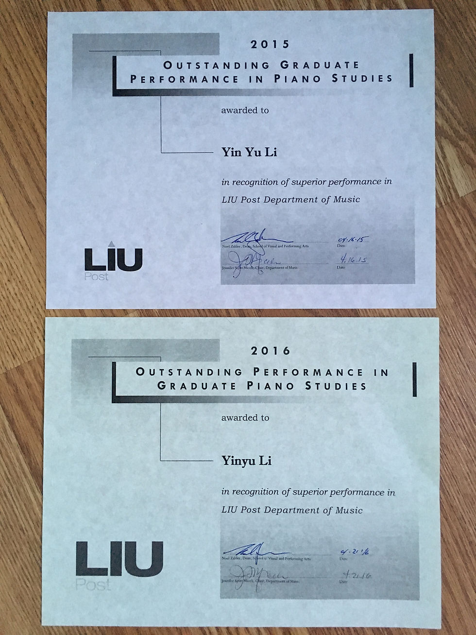 Outstanding Graduate Performance Awards