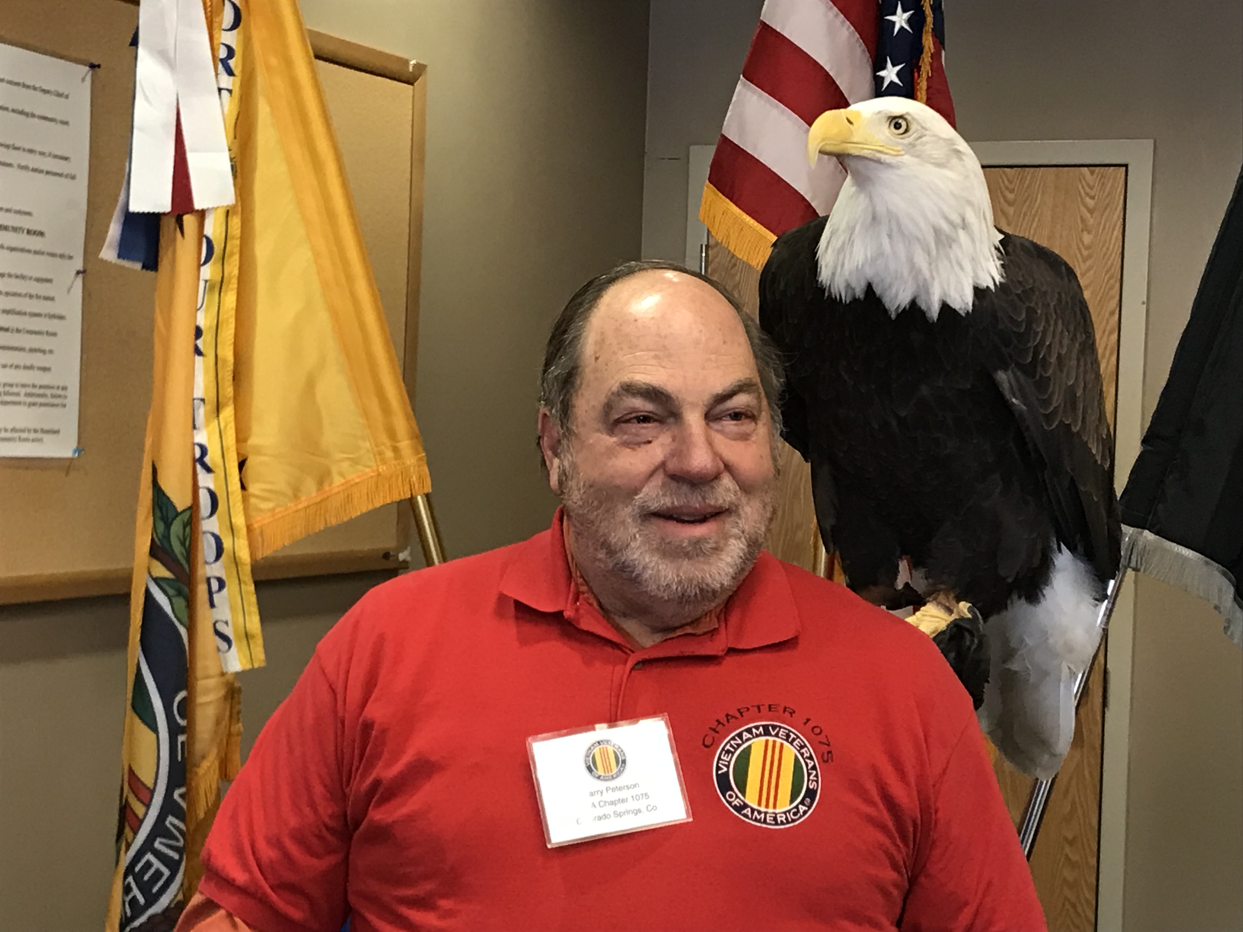 Larry with Eagle closeup