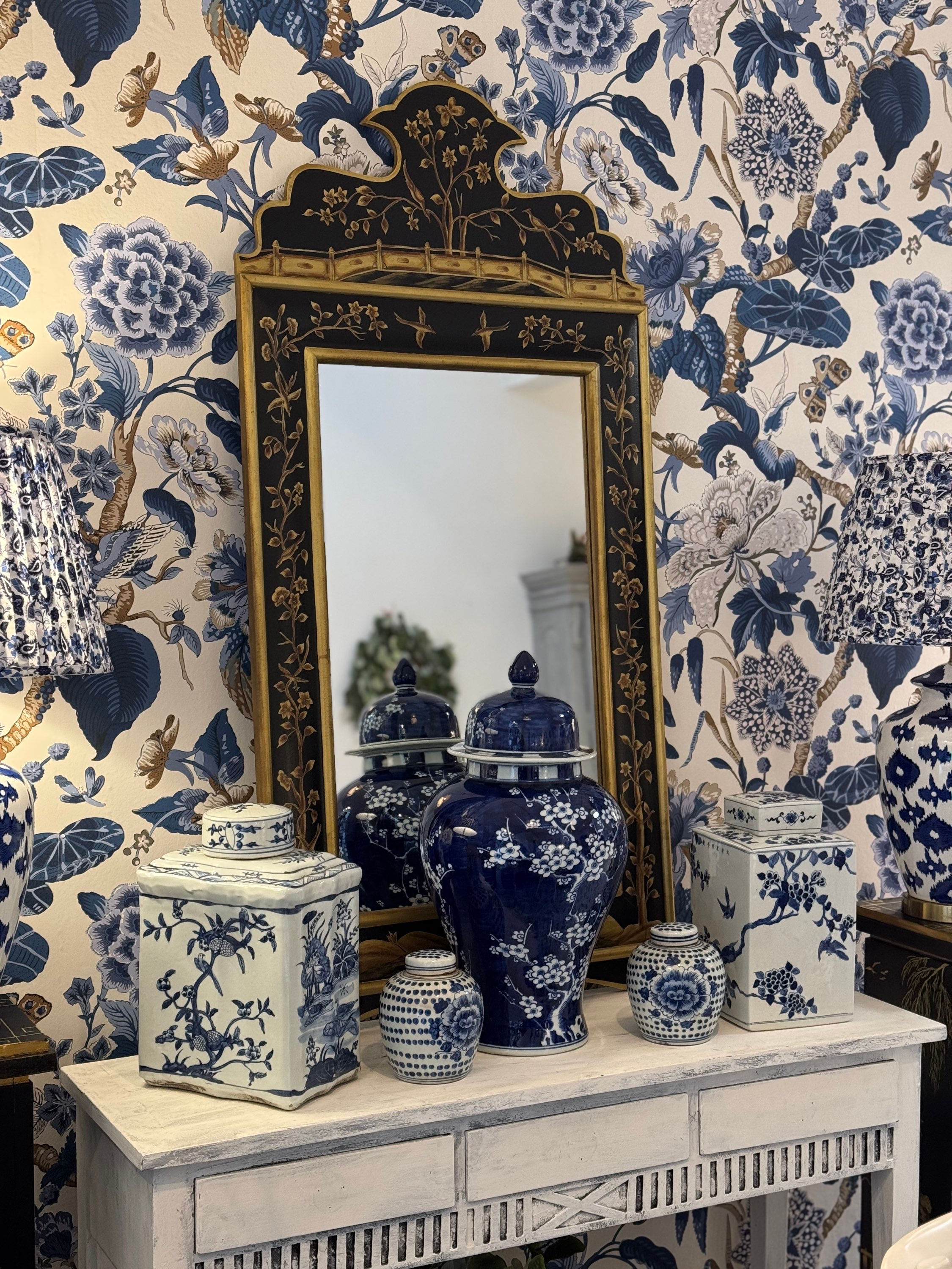 Espejo pintado a mano 