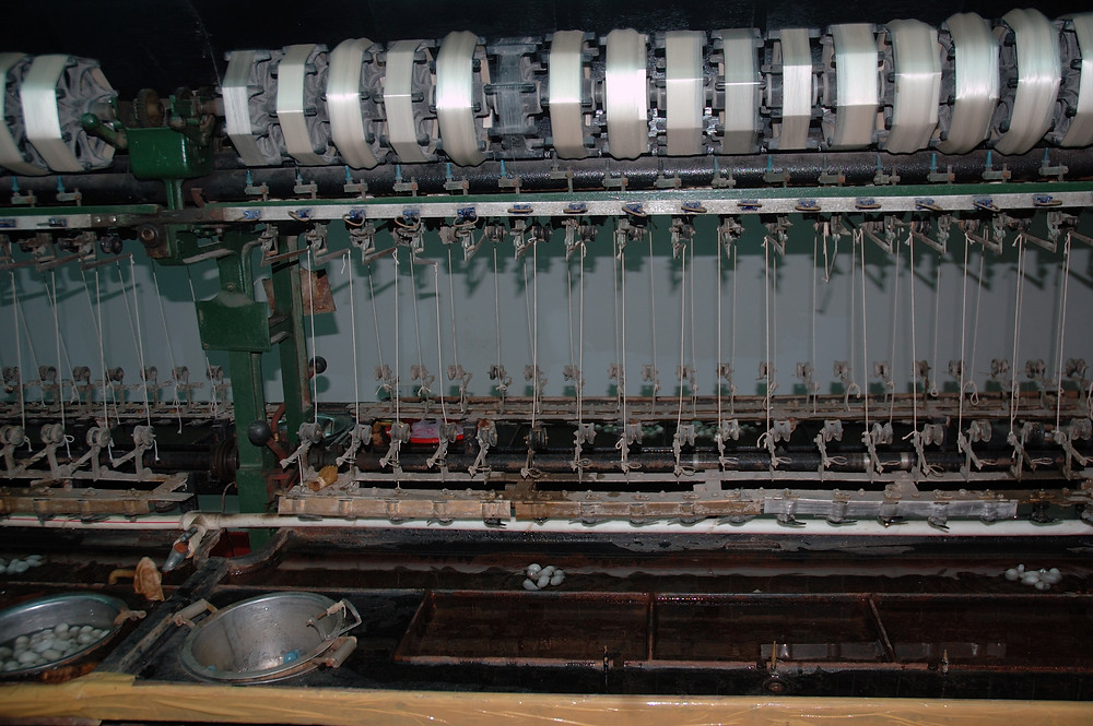 Silk yarn production in China