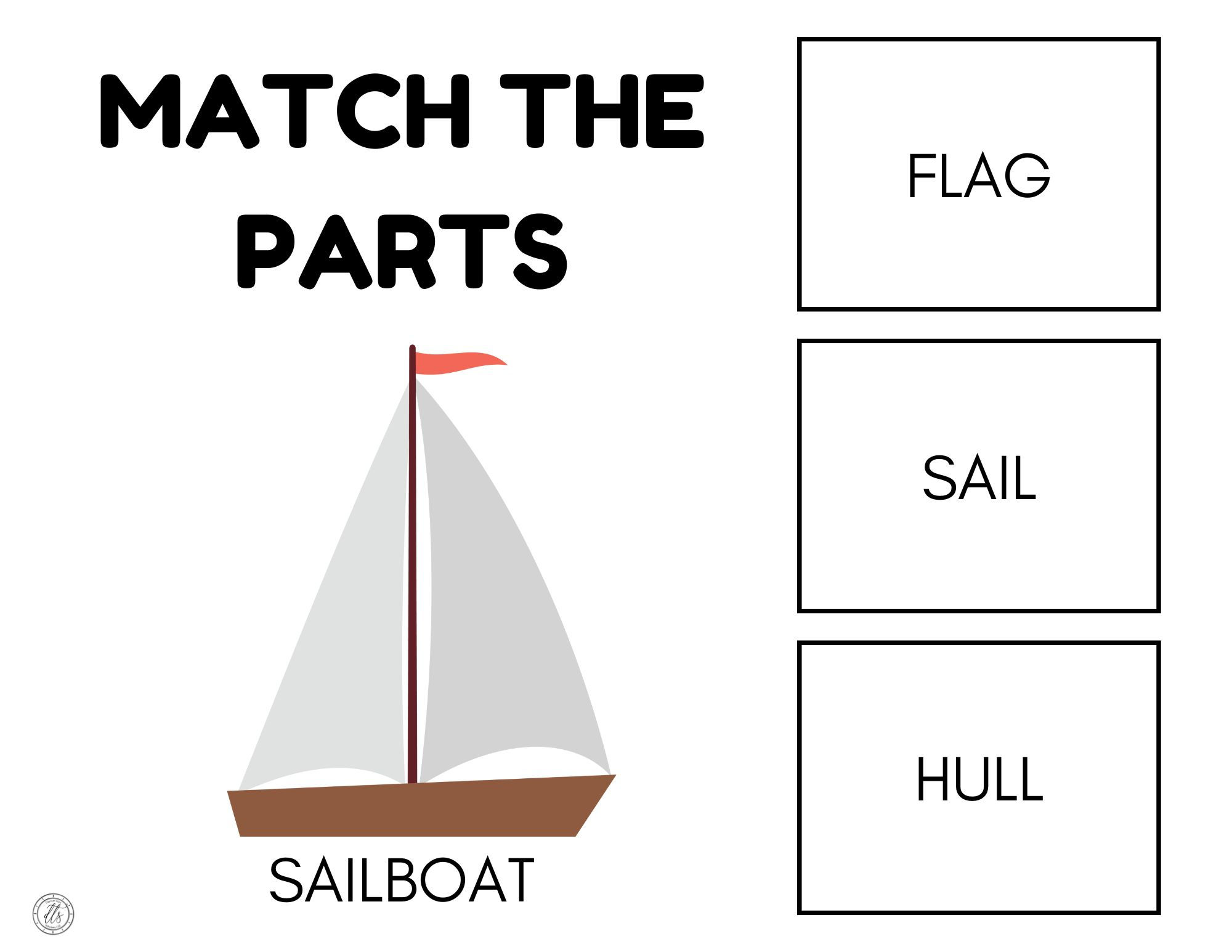 SAILBOAT-MATCH THE PARTS