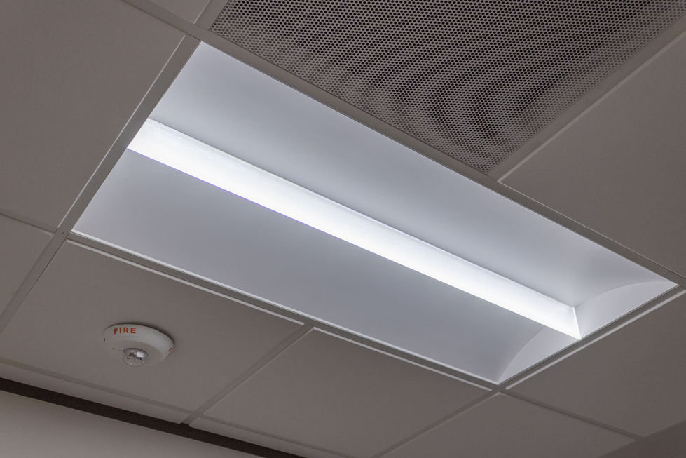 Luxury medical office modern lighting.