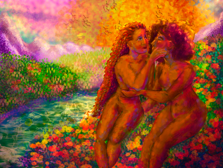 In The Garden, 2023. Digital Painting