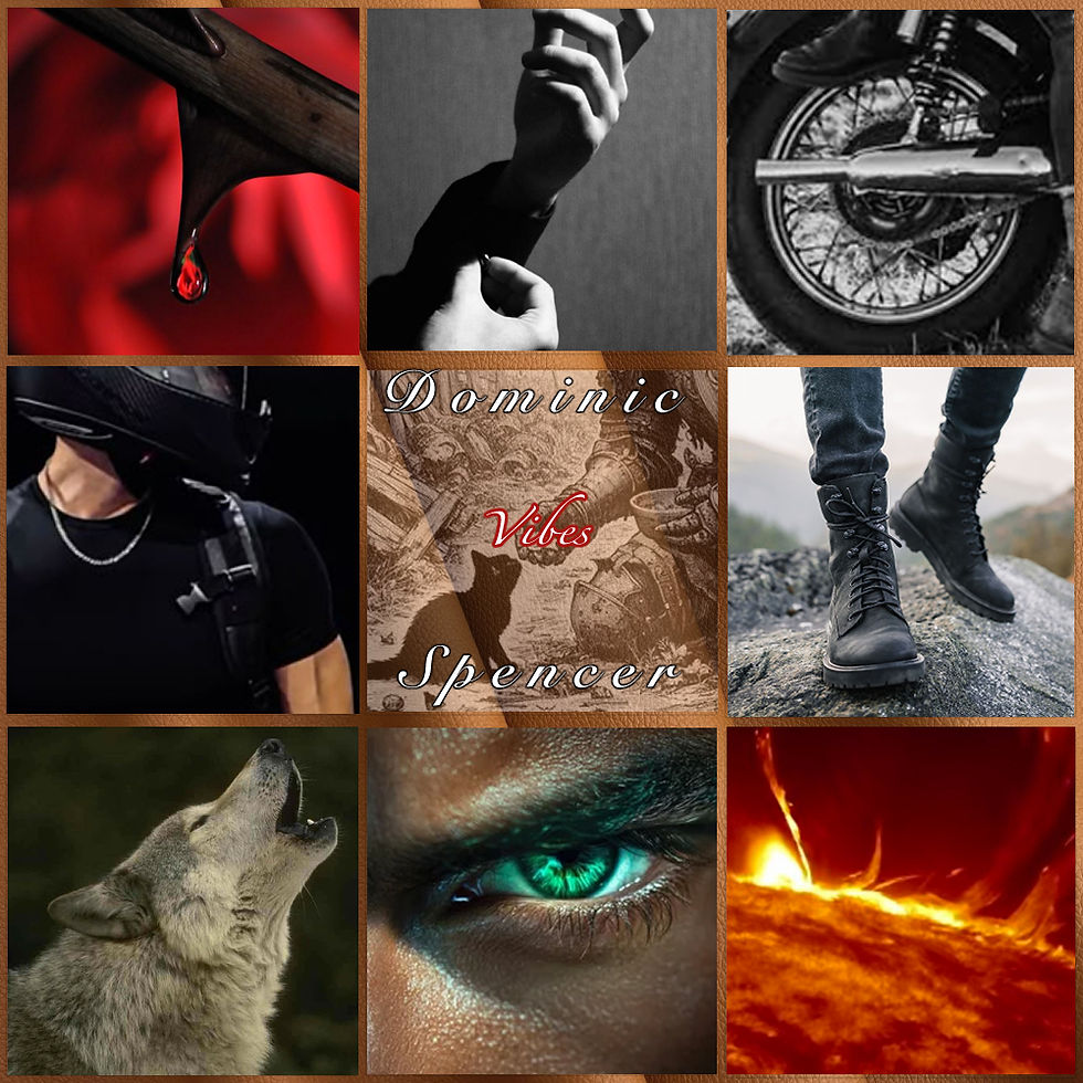 YA Romantasy mood board, Dominic Spencer