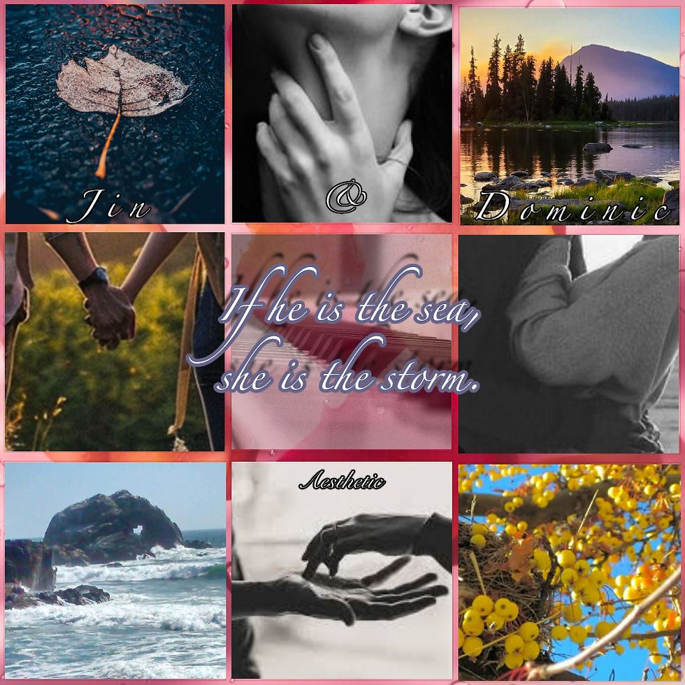 Ya Romantasy mood board | Jin and Dominic aesthetic 