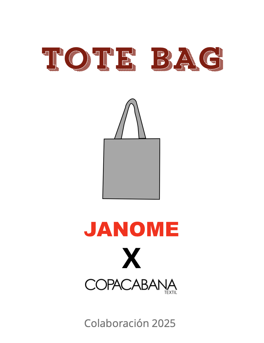 PATRÓN DE COSTURA TOTE BAG - JANOME X COPACABANA TEXTIL 2025
