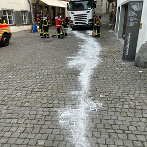 Oelspur in der Steiner Altstadt