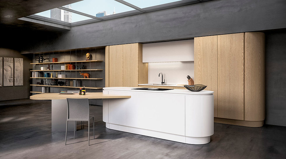 Миниатюра: Итальянская кухня в стиле лофт B50 Rovere от фабрики Berloni