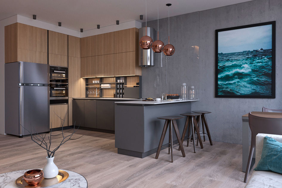 Итальянская кухня Scapillo в современном стиле от Берлони