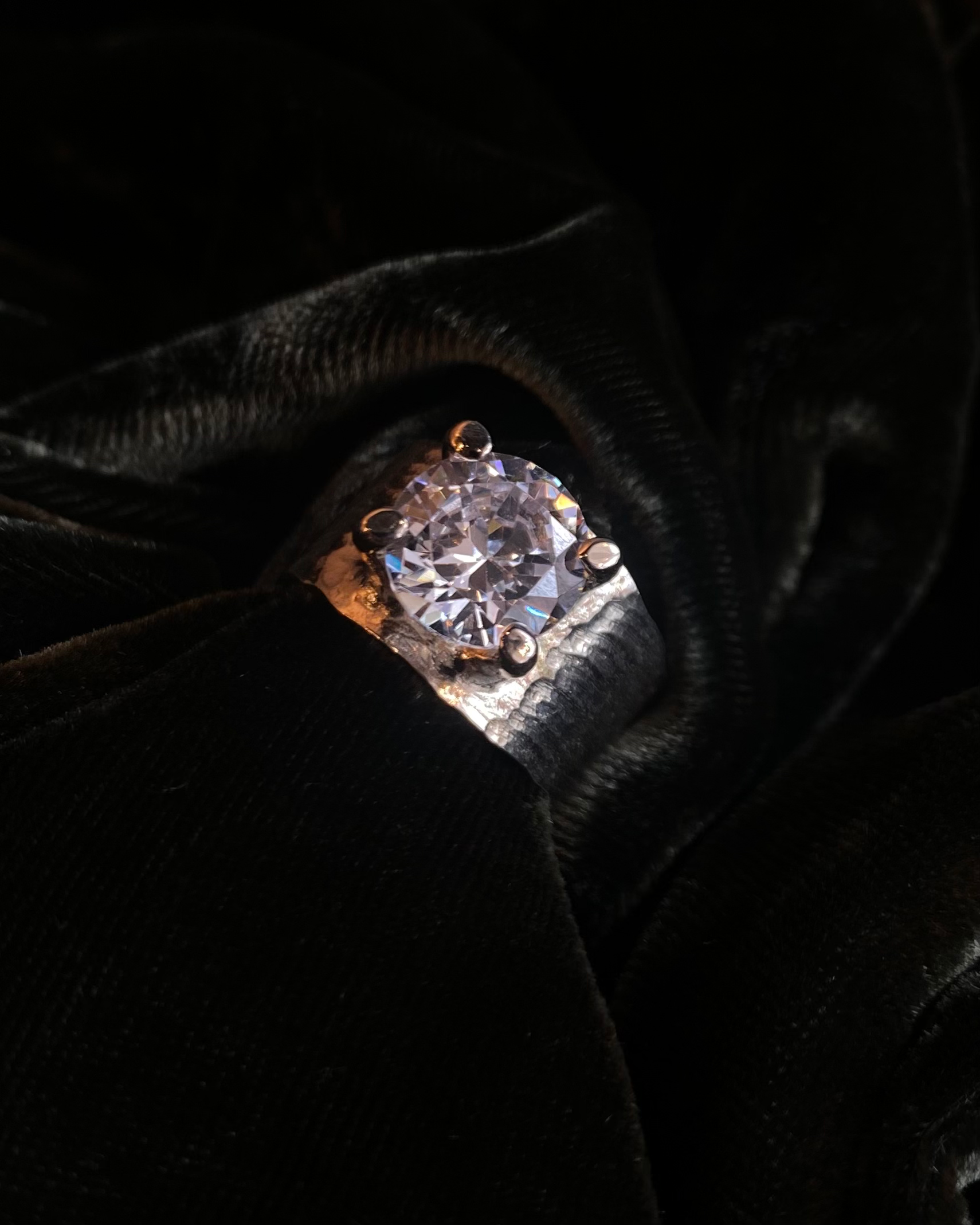 Aurora Silver Ring Collection Clear