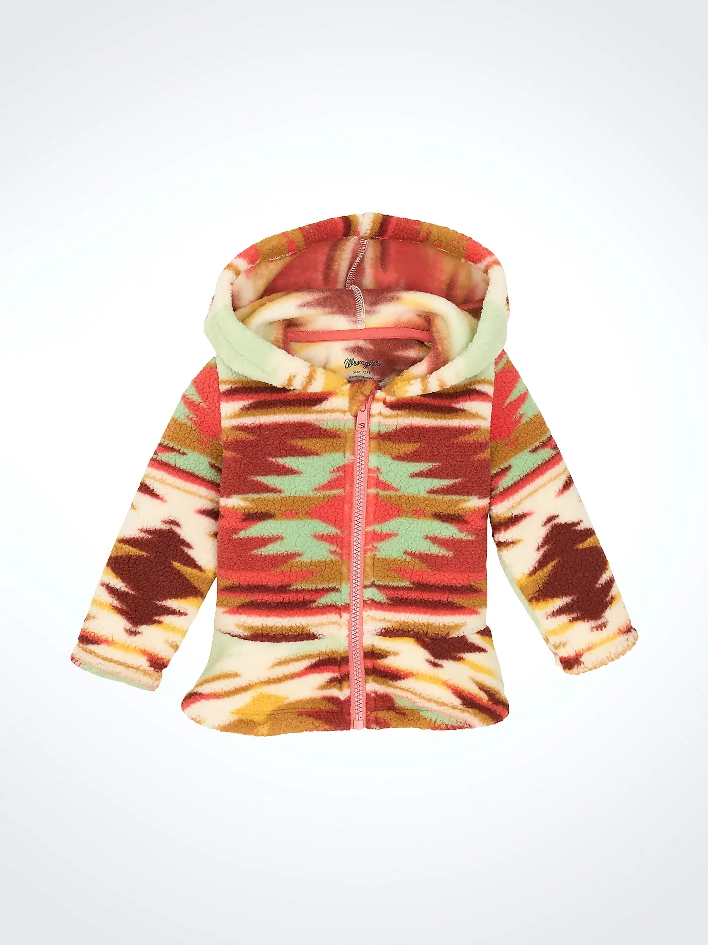 Wrangler Little Girl's Ruffle Hem Sherpa Zip Jacket