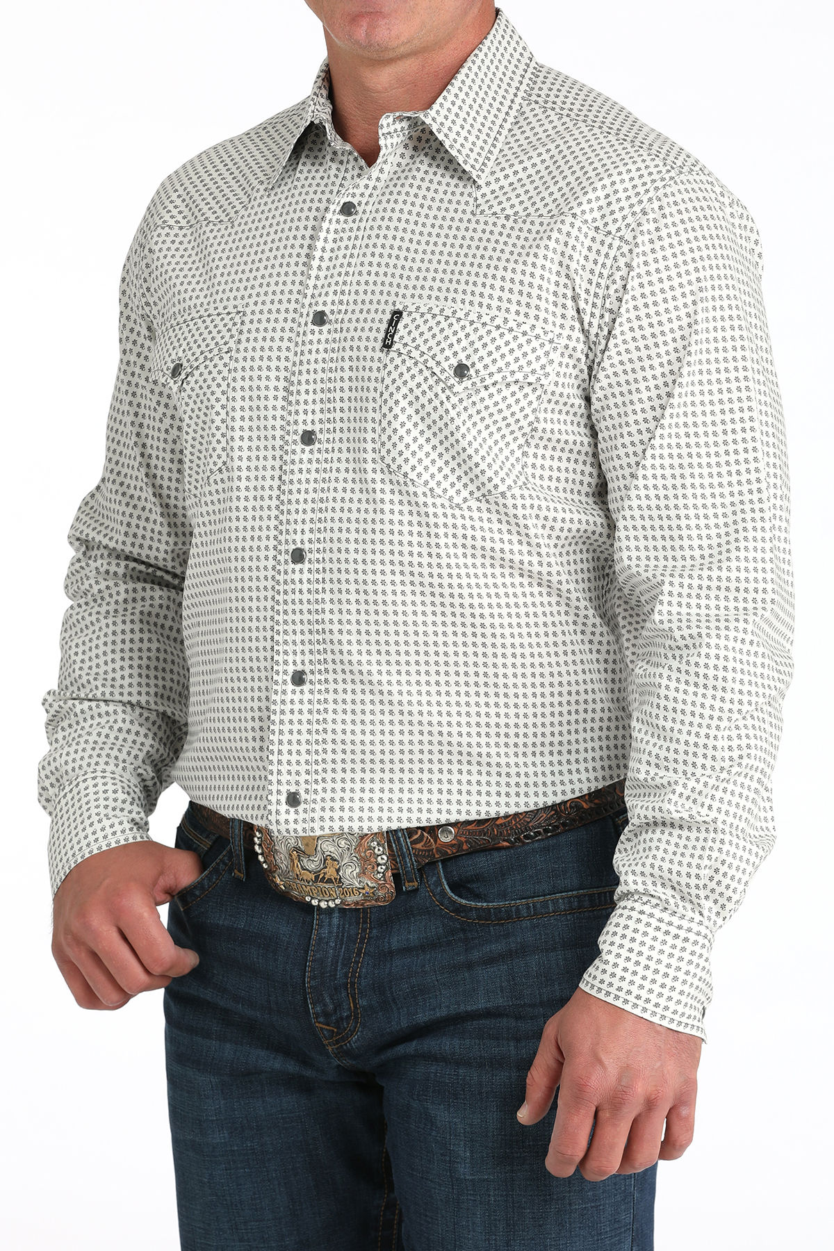 Mens Cinch Modern Fit Long Sleeve Western Shirt
