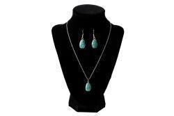 Blazin Roxx Ladies Earring and Necklace Set Turquoise Stones