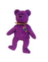 Thumbnail: Ty Beanie Babies 2000 Earth Day Magenta Purple Teddy Bear