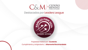 Cedeño & Méndez reconocida en las áreas de Propiedad Intelectual y Cumplimiento y Antipiratería por Leaders League