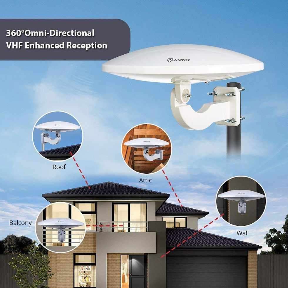 Thumbnail: ANTOP ANTENNA PL-414BG Amplified in-out dooTV Antenna Omnidirectional
