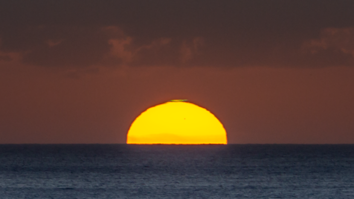 Green flash sunset