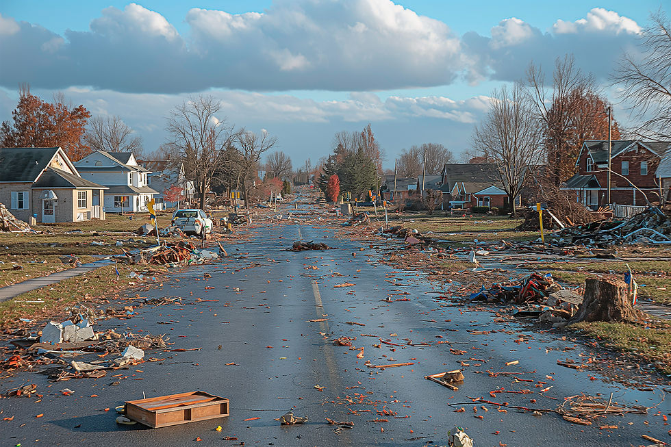 Devastated neighborhood.
