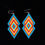 Thumbnail: Fire Color Earrings 3 1/4"X1 3/4"