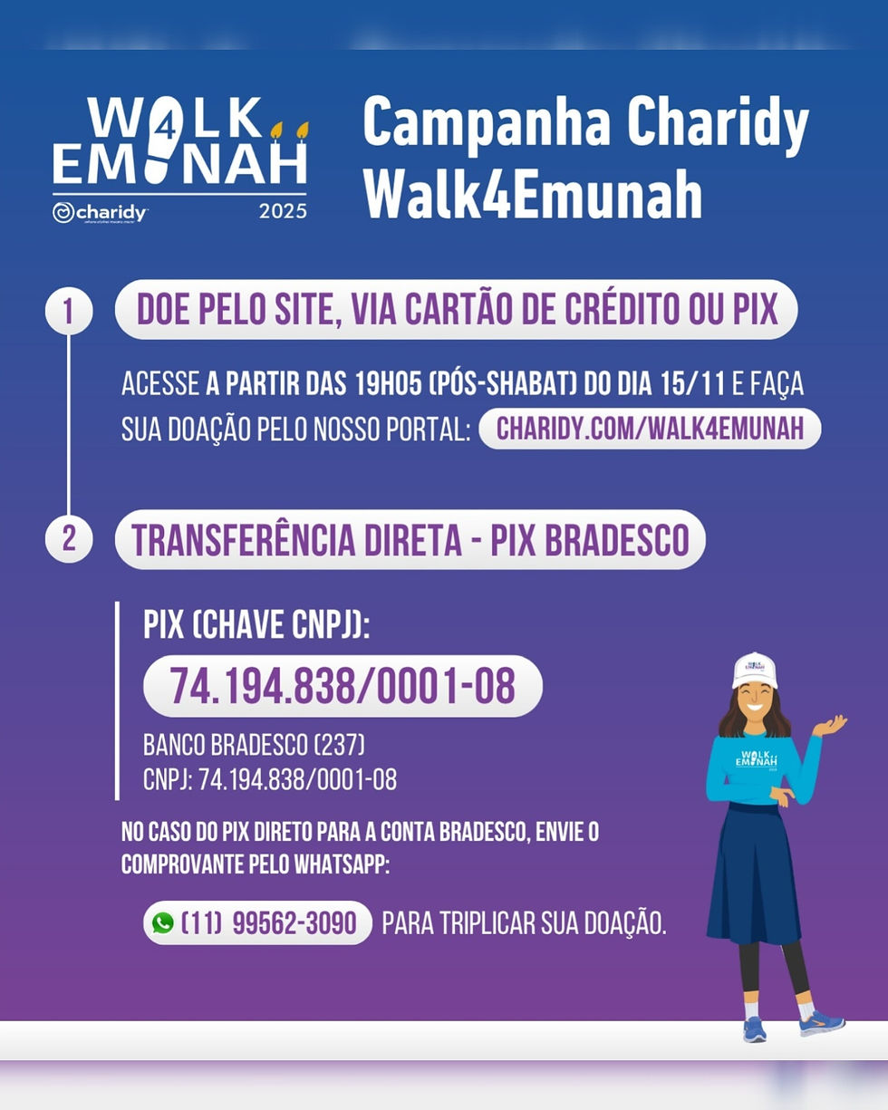Campanha Charidy Walk4Emunah