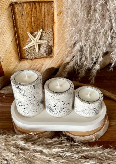 Support complet avec bougies chauffe plat - type bougeoir - YP's Candles