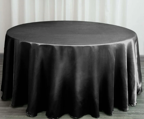 120" Round Satin Tablecloths