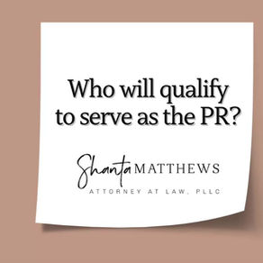 Who will qualify to serve as the PR?