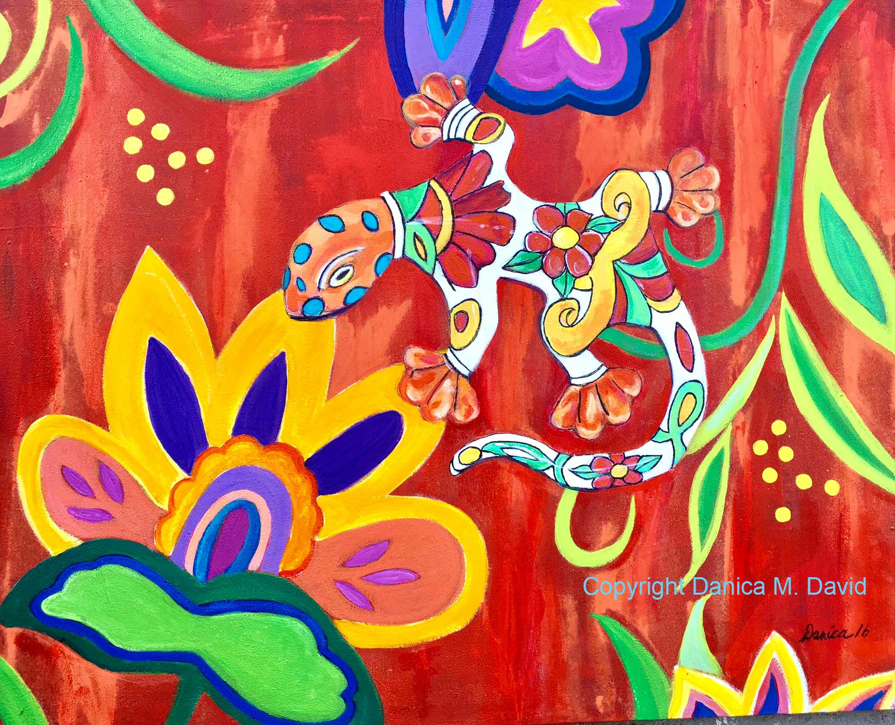 Gecko-Heat-painting