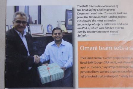 Winner of iPad2 in Safety Awareness