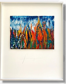 Quadro artístico vibracional “peça unica- Fogo” – ancoragem emocional criada por Edi da trilha, técnica mista