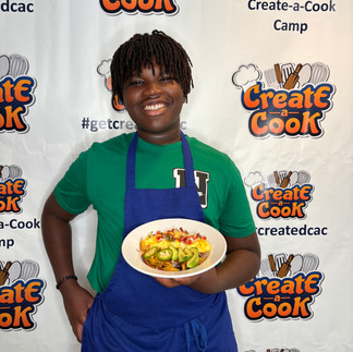 One proud junior chef and his creation!