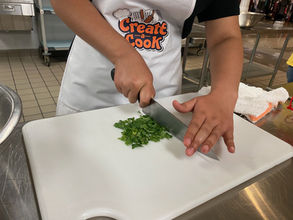 preparing a dish